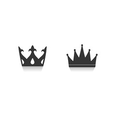 crown - vector icon with shadow on white background