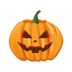 halloween pumpkin decorative isolated icon