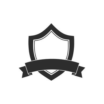 vector logo black shield for protection