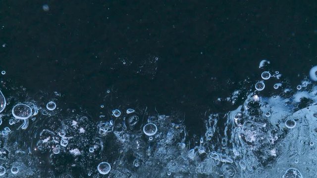Melting ice in Greenland, high angle