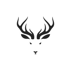 Deer. Logo. Isolated animal on white background