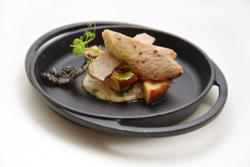 Roasted duck with garnish
