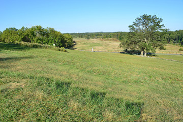 Fototapeta premium Cemetery hill at Gettsyburg the sight of the battle that took place from July 1-3 1863.