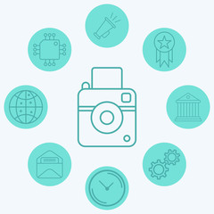 Camera vector icon sign symbol