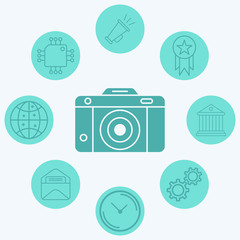 Camera vector icon sign symbol