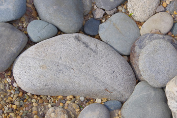 Background of stones. Large river stones.