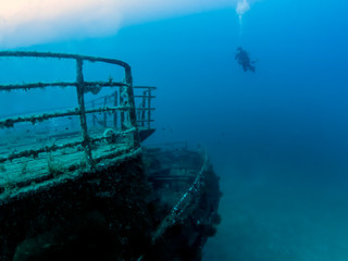 The wreck of the MV Karwela near Gozo, Malta