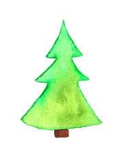 Colorful decorative illustration of fir-tree for scrapbook, banner, poster, cards.