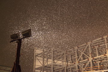 Construction under the first snow, Norilsk