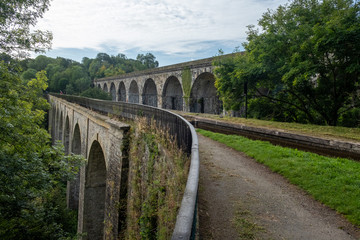 Fototapeta na wymiar Chirk aqueduct between wales and england uk 