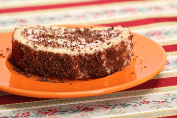 Slice of Yogurt cream roulade