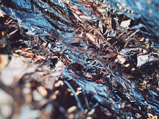 crumpled gloss metallic foil background