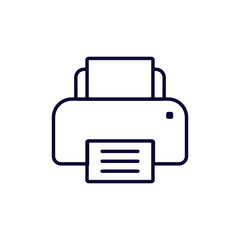 Printer icon on white background. Vector illustration