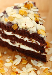 Chocolate Cake with Almonds and Candied Orange Peel
