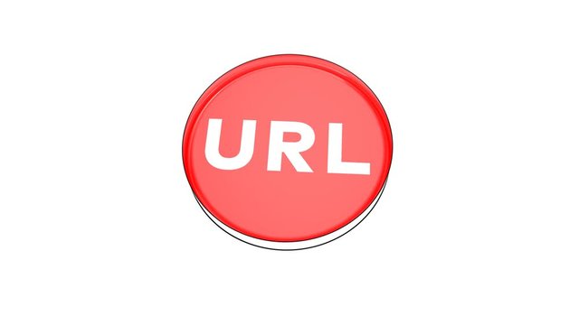 pushing big red button with word Url.