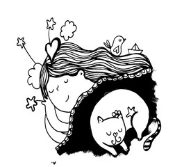 dulces sueños con mi gato