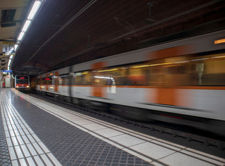 Underground subway in Barcelona