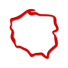 Mapa Polski - kontury © robert6666