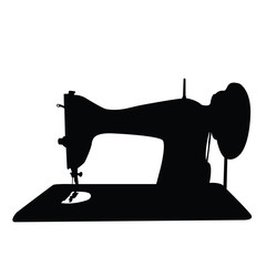 a sewing machine silhouette vector