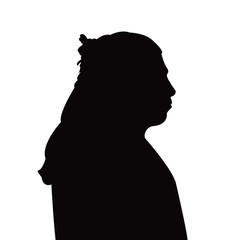 a woman head silhouette vector