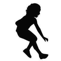 a girl body silhouette vector