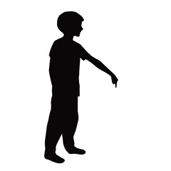 a boy body silhouette vector