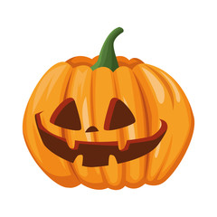 halloween pumpkin decorative isolated icon