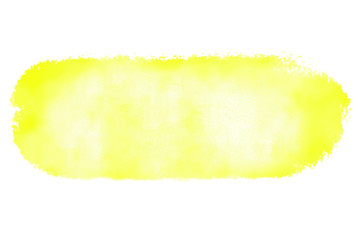 Simple sunshine yellow abstract watercolor brush stroke for texture background