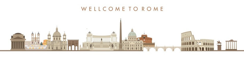 Illustration of an city background, rome