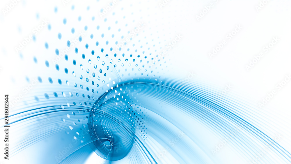 Fototapete Abstract background element. Fractal graphics series. Composition of glowing lines and mosaic halftone effects. Wide format high resolution image. 3d illustration