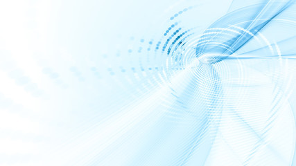 Abstract background element. Fractal graphics series. Composition of glowing lines and mosaic halftone effects. Wide format high resolution image. 3d illustration