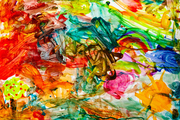 Painted childrens abstract background