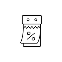 coupon, shopping line icon. Elements of black friday and sales icon. Premium quality graphic design icon. Can be used for web, logo, mobile app, UI, UX