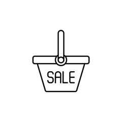 sale, shopping, bag line icon. Elements of black friday and sales icon. Premium quality graphic design icon. Can be used for web, logo, mobile app, UI, UX