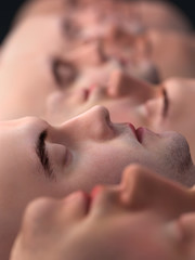 Naklejka premium group of sleeping people