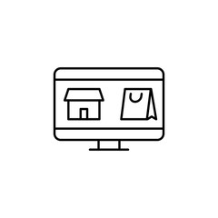 online, store, shopping line icon. Elements of black friday and sales icon. Premium quality graphic design icon. Can be used for web, logo, mobile app, UI, UX