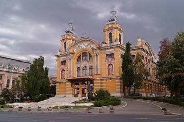 Fototapeta na wymiar Building of the national opera from Cluj Napoca, Kolozsvár, Klausenburg, Transylvania, Romania