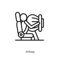 airbag icon vector