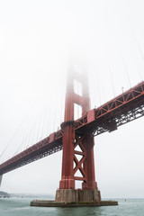 Golden Gate Bridge from Below in the Fog 03