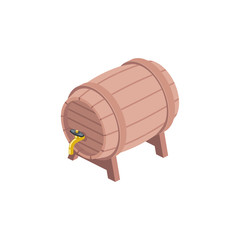 Obraz premium Wine, beer or whiskey vector 3d isometric, color web icons set, new flat style. Creative illustration design, idea for infographics.