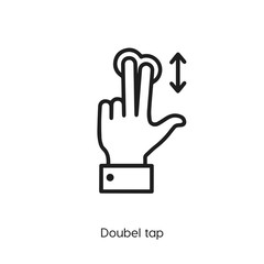 Obraz premium double tap icon vector