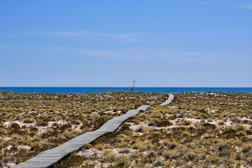 Ilha Deserta island in Faro, Portugal