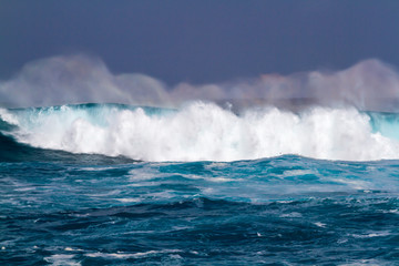 Beautiful Breaking Ocean wave in Hawaii