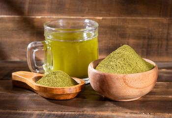 Moringa powder mixed in water - Moringa oleifera