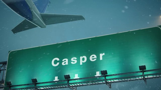 Airplane Takeoff Casper in Christmas
