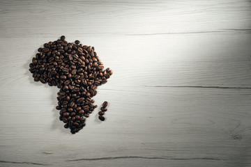 Coffee and bean beans Arabica 100% coffee roasted background concept 