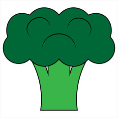 Broccoli icon vector design. Food icon isolated on white 
