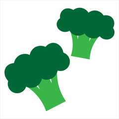 Broccoli icon vector design. Food icon isolated on white 