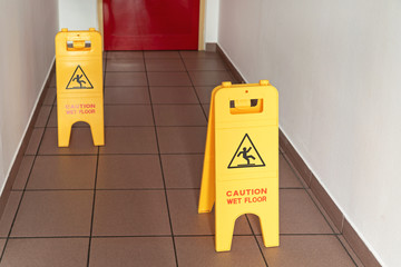 Two Caution Signs