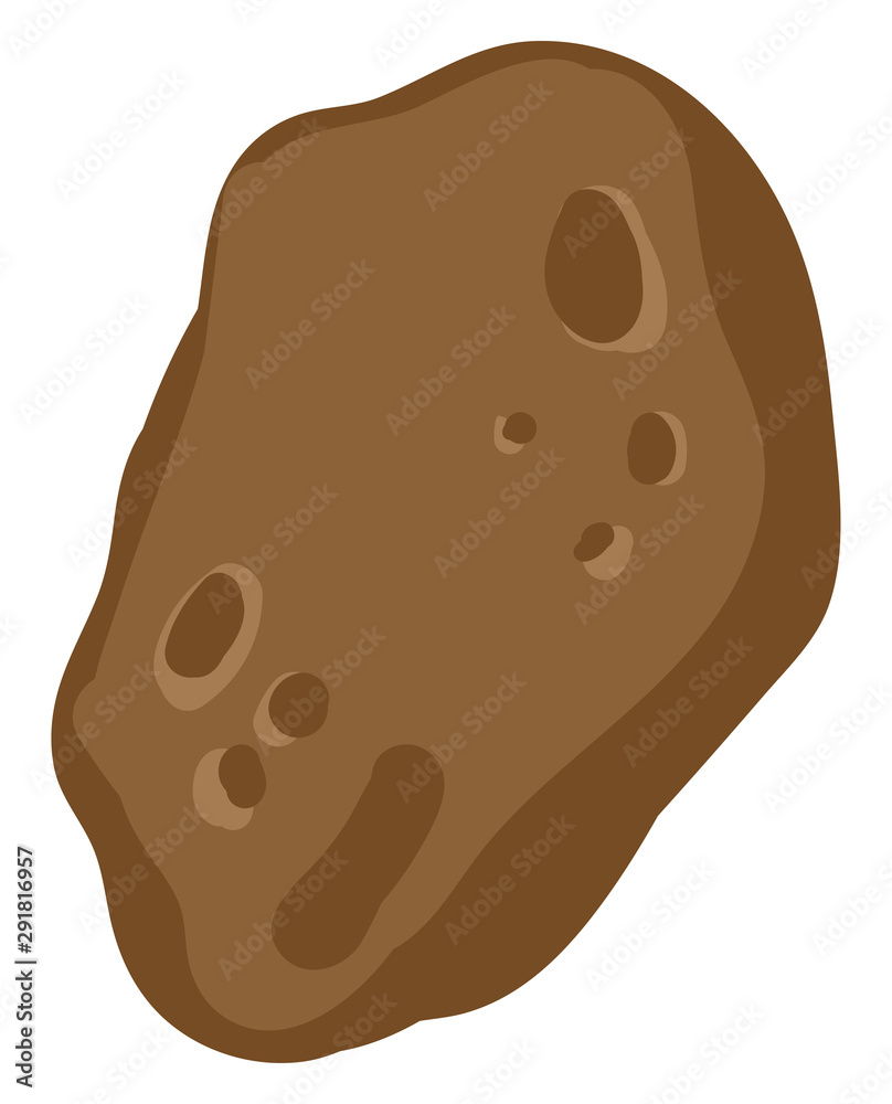 Poster Flat potato, illustration, vector on white background.